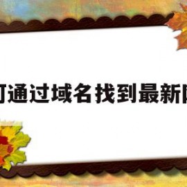 如何通过域名找到最新网站(如何通过域名找到对应的网页服务器)