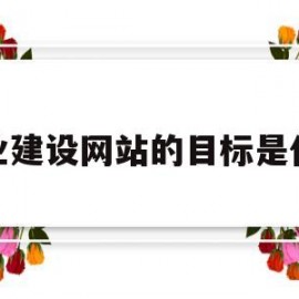 企业建设网站的目标是什么(企业网站建设的作用)