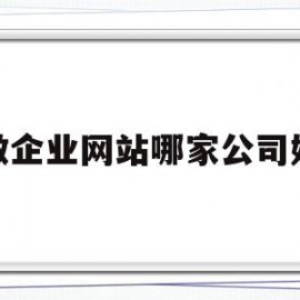 做企业网站哪家公司好(做企业网站哪家公司好一点)