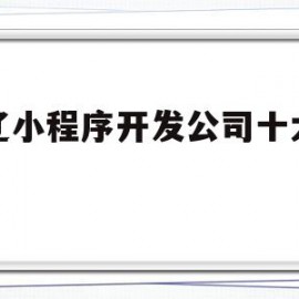 关于通辽小程序开发公司十大排名的信息