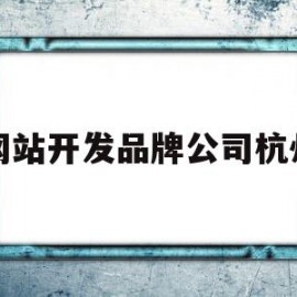 网站开发品牌公司杭州(网站开发品牌公司杭州有几家)