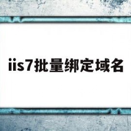 iis7批量绑定域名(iis绑定域名 ip不能访问)