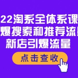 2022淘系全体系课程：引爆搜索和推荐流量，新店引爆流量