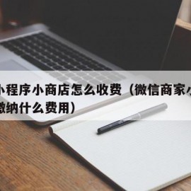 微信小程序小商店怎么收费（微信商家小程序需要缴纳什么费用）