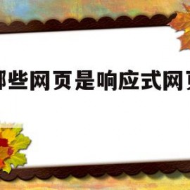 有哪些网页是响应式网页设计(有哪些网页是响应式网页设计的)