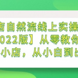 抖店自然流线上实操课【2022版】从零教你做抖音小店，从小白到出单