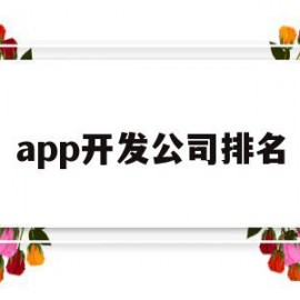 app开发公司排名(app开发公司排名前十)