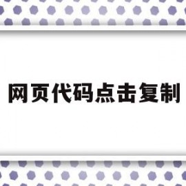 网页代码点击复制(如何复制网页的代码)