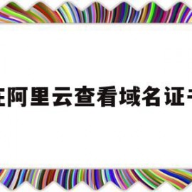 在阿里云查看域名证书(在阿里云查看域名证书有风险吗)