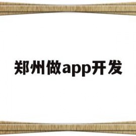 郑州做app开发(郑州做app开发公司)