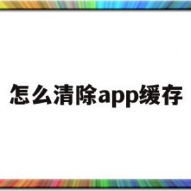 怎么清除app缓存(怎么清除手机app缓存数据)