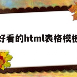 好看的html表格模板(好看的html表格模板图片)