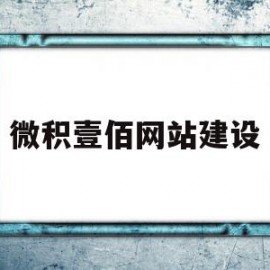 微积壹佰网站建设(微积方科技有限公司)