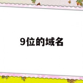 9位的域名(域名是多少位)