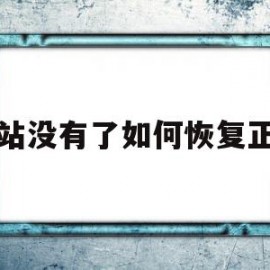 网站没有了如何恢复正常(网站没有了如何恢复正常网页)