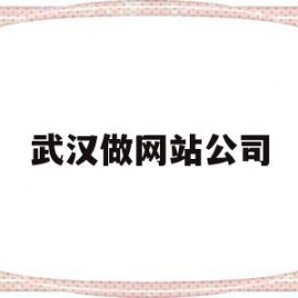 武汉做网站公司(武汉企业网站建设公司哪家好)