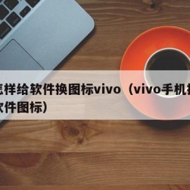 怎样给软件换图标vivo（vivo手机换软件图标）