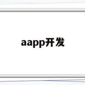 aapp开发(app开发平台)