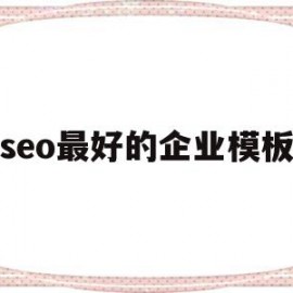 seo最好的企业模板(seo最好的企业模板有哪些)