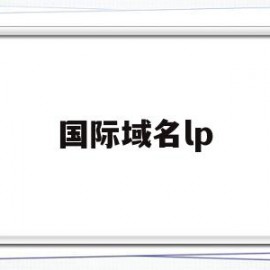 国际域名lp(国际域名有哪些)