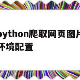 python爬取网页图片环境配置(python爬取网站图片并保存)