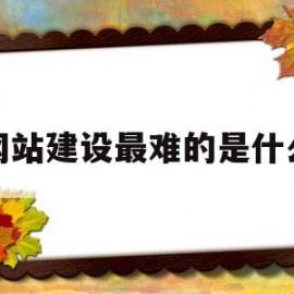 网站建设最难的是什么(电子商务网站建设目的是什么)