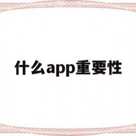 什么app重要性(手机上最重要的软件)