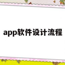 app软件设计流程(app软件设计流程文档)