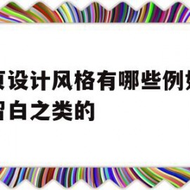 网页设计风格有哪些例如对称留白之类的(网页设计风格有哪些例如对称留白之类的内容)