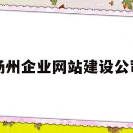 扬州企业网站建设公司(扬州企业网站建设公司有哪些)