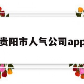 贵阳市人气公司app(贵阳十大人力资源公司)