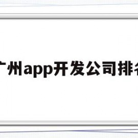 广州app开发公司排名(广州app开发公司排名榜)