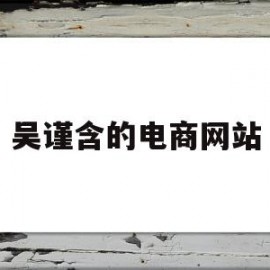 吴谨含的电商网站(吴谨言简介和资料大全)