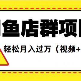 闲鱼店群项目，轻松月入过万（视频+文档）