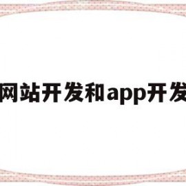 网站开发和app开发(网站开发和app开发哪个难)