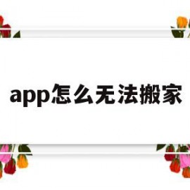 app怎么无法搬家(手机软件不能搬家怎么办)