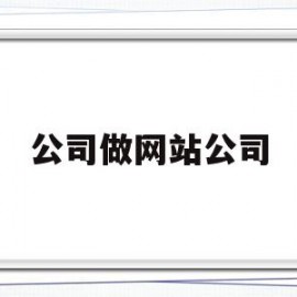 公司做网站公司(做公司网站的公司)