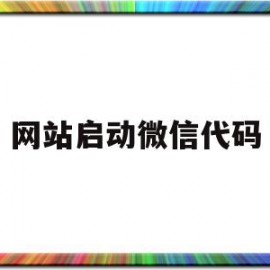 网站启动微信代码(网站启动微信代码怎么设置)