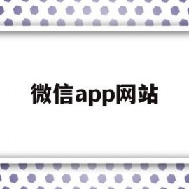 微信app网站(微信网址下载最新版本)