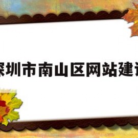 深圳市南山区网站建设(深圳市南山区网站建设公司)