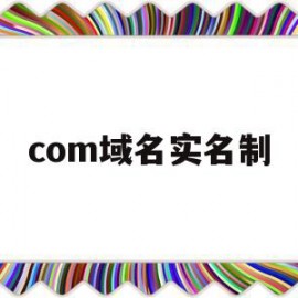 com域名实名制(域名实名认证信息查询)