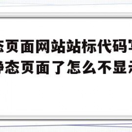 关于静态页面网站站标代码写进到静态页面了怎么不显示呢?的信息