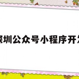 深圳公众号小程序开发(深圳微信小程序制作公司)