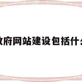 政府网站建设包括什么(政府网站的建设模式主要包括)