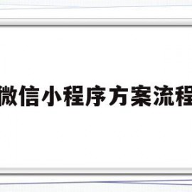 微信小程序方案流程(微信小程序功能如何实现)