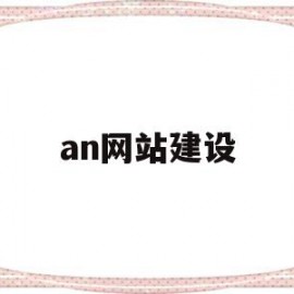 an网站建设(网站建设全流程)