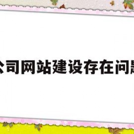 公司网站建设存在问题(企业网站建设方面)