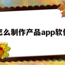 怎么制作产品app软件(怎么制作产品app软件教程)