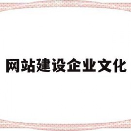 网站建设企业文化(企业网站建设方案范文)