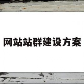 网站站群建设方案(网站群建立的目的不包括)